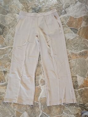 Lululemon Beige Wide-Leg Pull-On Pants